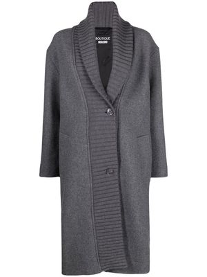 Boutique Moschino shawl-lapel single-breasted coat - Grey