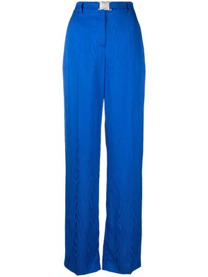 Boutique Moschino silk-finish high-waisted trousers - Blue