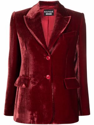 Boutique Moschino single-breasted blazer jacket - Red