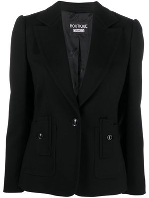 Boutique Moschino single-breasted tailored blazer - Black