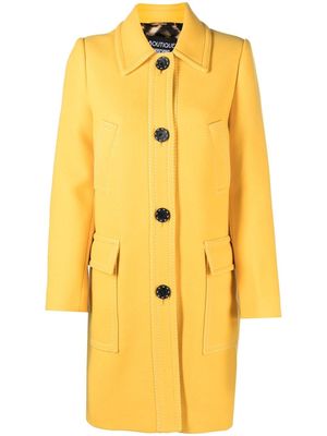 Boutique Moschino single-breasted virgin-wool-blend coat - Yellow