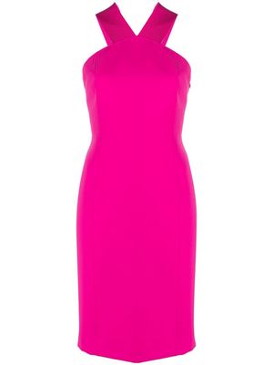 Boutique Moschino sleeveless crossover-strap dress - Pink