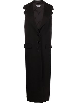 Boutique Moschino sleeveless single-breasted coat - Black