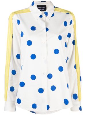 Boutique Moschino spot-print long-sleeve shirt - White