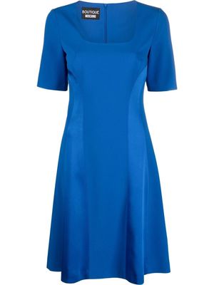 Boutique Moschino square-neck dress - Blue