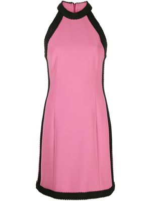 Boutique Moschino two-tone halterneck mini dress - Pink