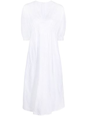 Boutique Moschino V-neck cotton dress - White