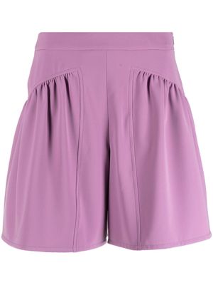 Boutique Moschino wide-leg track shorts - Purple