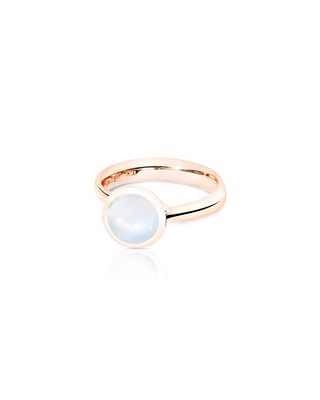 Bouton 18k Rose Gold Small Sand Moonstone Ring, Size 7