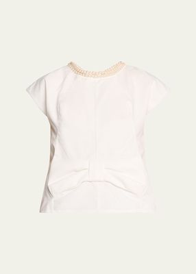 Bow Pearly Trim Top