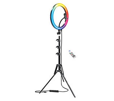 Bower RGB Selfie 12" Ring Light Studio Kit w/ W ireless Remote
