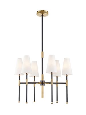 Bowery 6-Light Chandelier - Aged Old Bronze - Aged Old Bronze