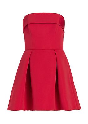 Box-Pleated Faille Minidress