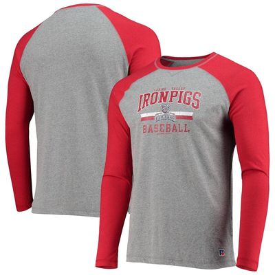 BOXERCRAFT Men's Red/Heathered Gray Lehigh Valley IronPigs Long Sleeve Baseball T-Shirt
