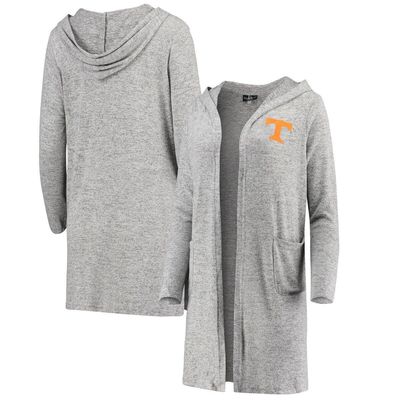 BOXERCRAFT Women's Heathered Gray Tennessee Volunteers Cuddle Soft Duster Cardigan in Heather Gray