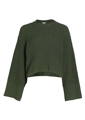 Boxy Cropped Rib Sweater