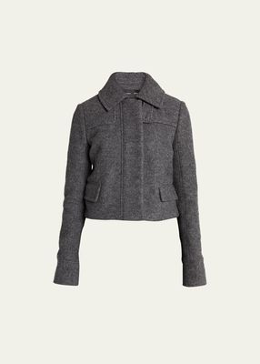 Boxy Wool Jersey Jacket