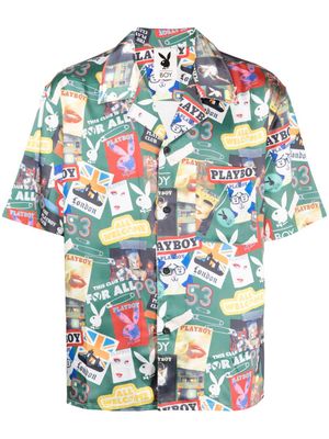 Boy London Kids graphic-print camp-collar shirt - Multicolour