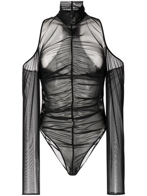 Boyarovskaya Kalura sheer mesh bodysuit - Black