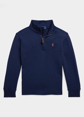 Boy's 1/2-Zip Interlock Sweater, Size 2-4