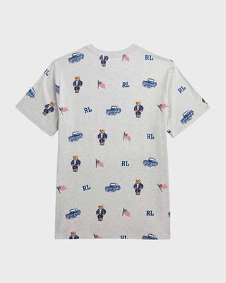 Boy's Americana Short-Sleeve Cotton Jersey T-Shirt, Size S-XL
