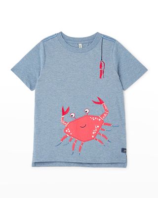 Boy's Archie Blue Crab Graphic T-Shirt, Size 2-6