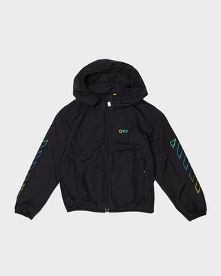 Boy's Arrow Rainbow Wind-Resistant Jacket, Size 12