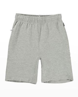 Boy's Axon Grey Sweat Shorts, Size 2-7
