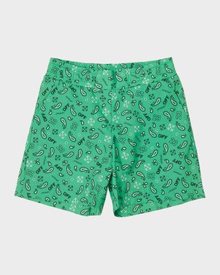 Boy's Bandana Printed Shorts, Size 4-10