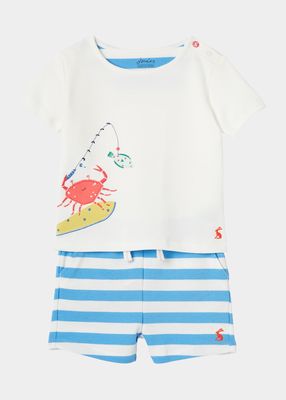 Boy's Barnacle Top and Shorts Set, Size 6M-24M