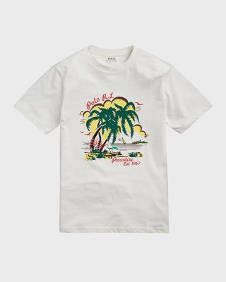 Boy's Beach Graphic T-Shirt, Size S-XL