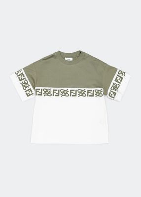 Boy's Bicolor FF Printed T-Shirt, Size 4-6
