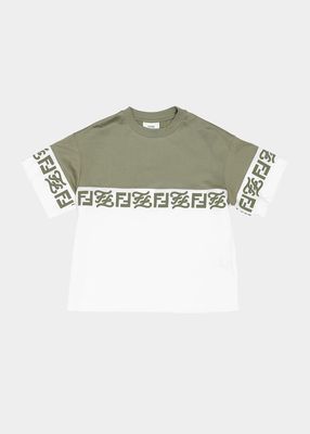 Boy's Bicolor FF Printed T-Shirt, Size 8-14