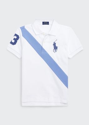 Boy's Big Pony Embroidered Polo Shirt, Size 2-4
