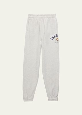 Boy's Bonny Collegiate-Inspired Motif Sweatpants, Size 3-14