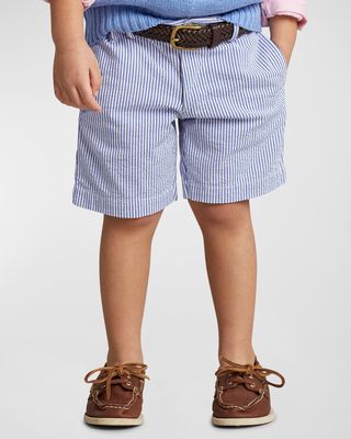 Boy's Boy's Seersucker Preppy Shorts, Size 2-7
