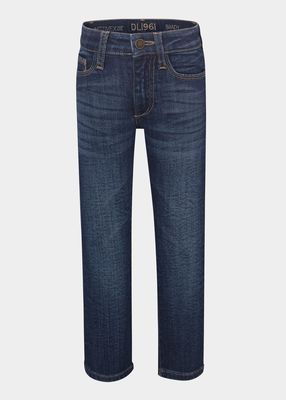 Boy's Brady Straight Leg Dark Rinse Jeans, Size 8-14