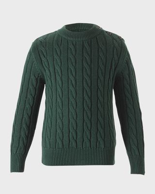 Boy's Cable Knit Sweater, Size 2-10