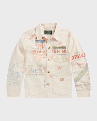 Boy's Canvas Chore Jacket, Size S-XL