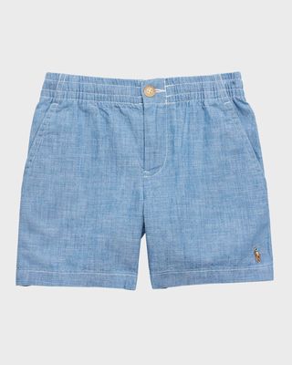 Boy's Chambray Prepster Shorts, Size 2-7