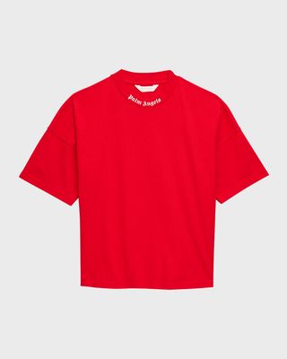Boy's Classic Short-Sleeve Overlogo T-Shirt, Size 4-12