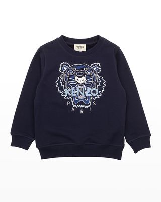 Boy's Classic Tiger Embroidered Sweatshirt, Size 4-5