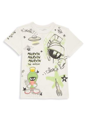 Boy's Cloud Graphic T-Shirt - Cream - Size 5 - Cream - Size 5