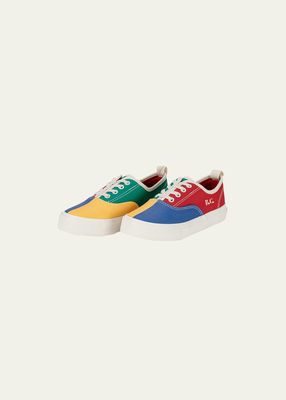 Boy's Colorblock Canvas Low-Top Trainers, Toddler/Kids