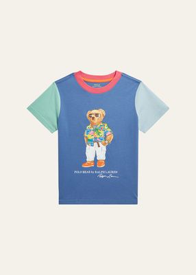 Boy's Colorblocked Polo Bear T-Shirt, Size 2-7
