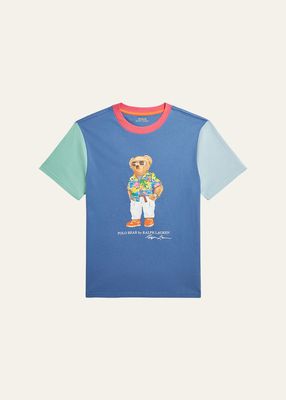 Boy's Colorblocked Polo Bear T-Shirt, Size S-XL