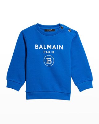 Boy's Contrast Logo-Print Sweater, Size 6M-36M