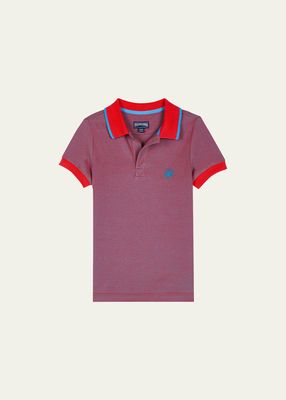Boy's Cotton Pique Polo Shirt, Size 2-14