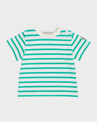 Boy's Cotton Stripe Short-Sleeve Crew T-Shirt, Size 12M-3