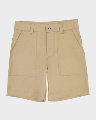 Boy's Cotton Twill Bermuda Shorts, Size 8-14